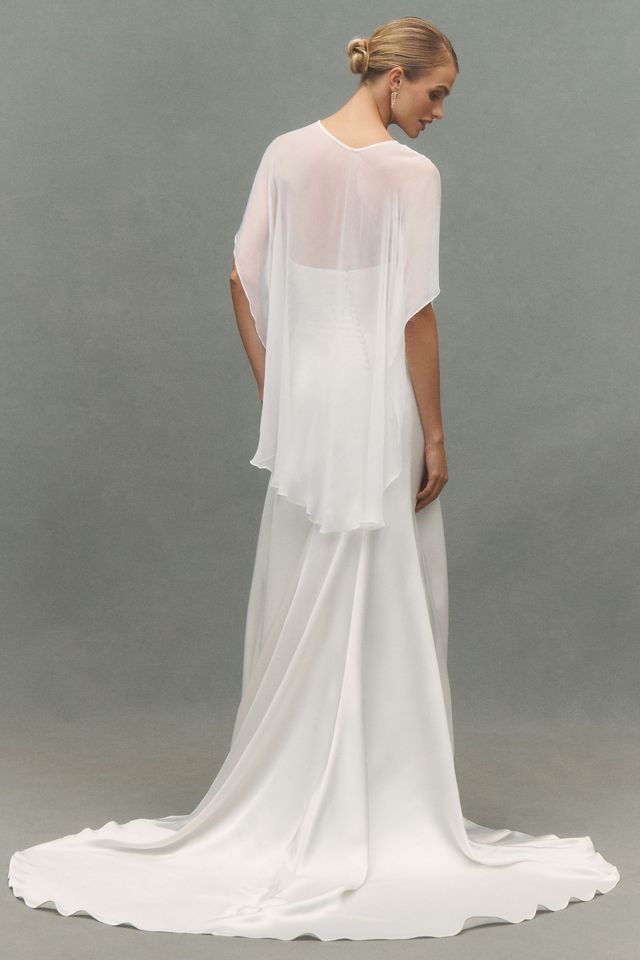 Geisha Designs High-Low Sheer Cape #1