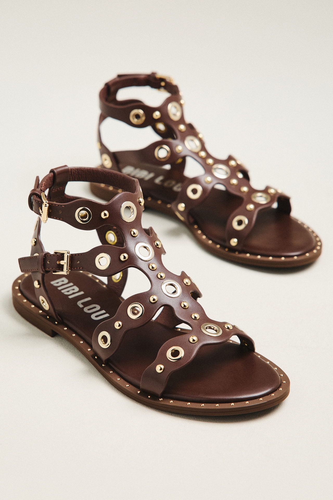Bibi Lou Calla Studded Gladiator Sandals