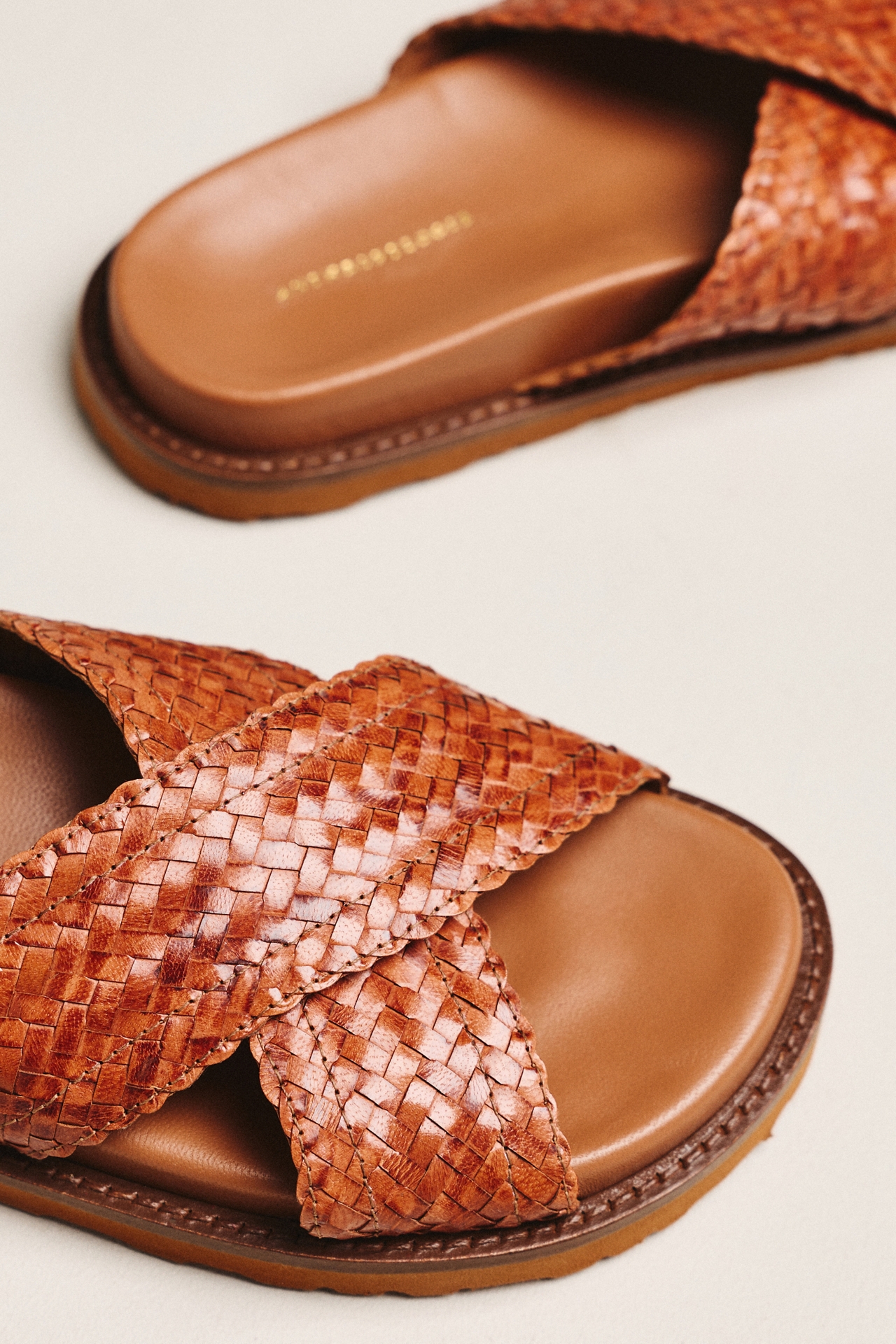 Cross-Strap Slide Sandals