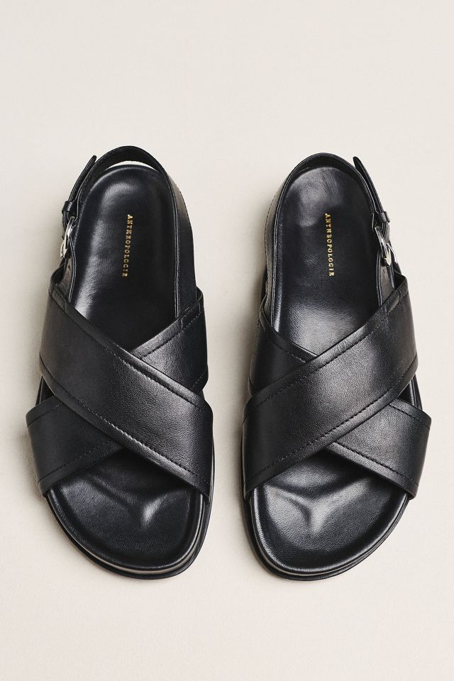 By Anthropologie Cross-Strap Slingback Sandals #1