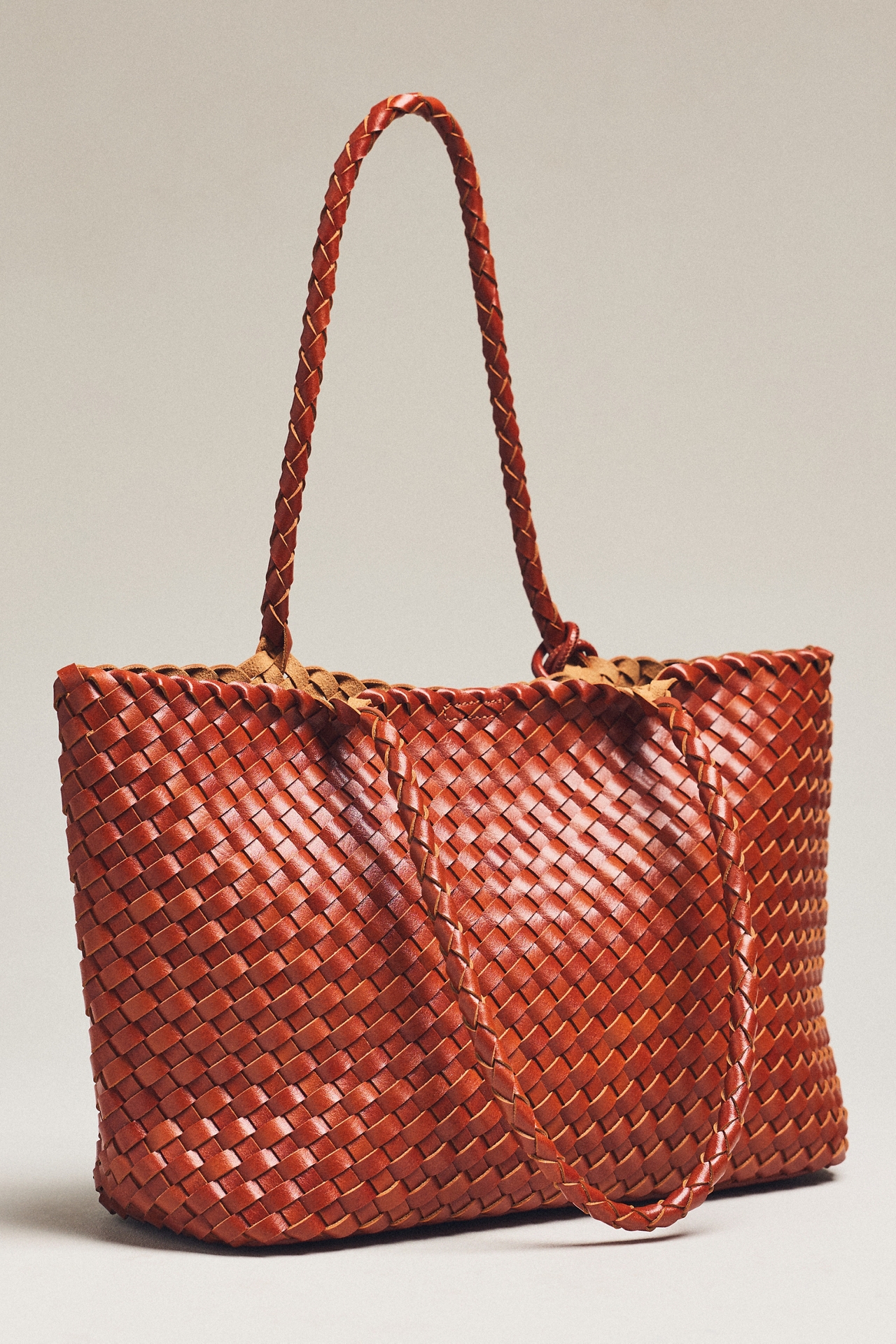 Eloisa Slouchy Mini Woven Tote Bag