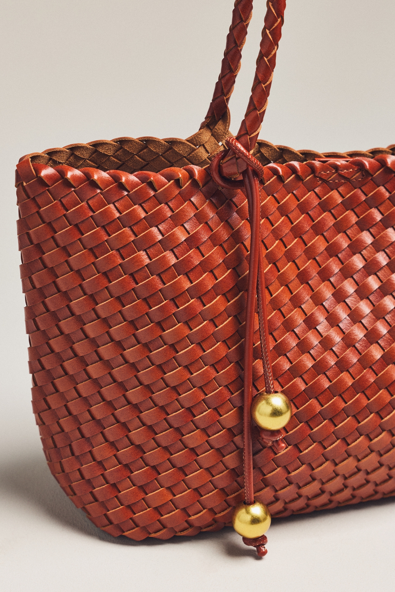 Eloisa Slouchy Mini Woven Tote Bag