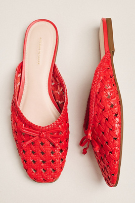 Woven Leather Mules