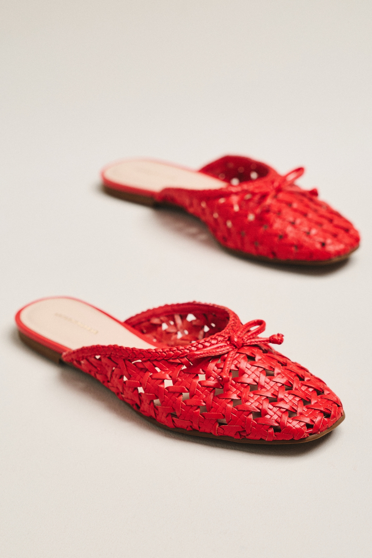 By Anthropologie Woven Leather Mules