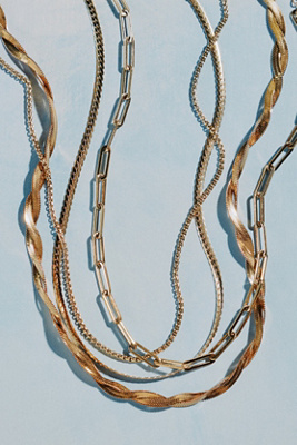 By Anthropologie Snake Chain Necklace In Gold