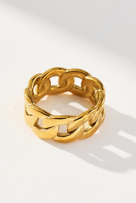 By Anthropologie Linked Ring In Gold