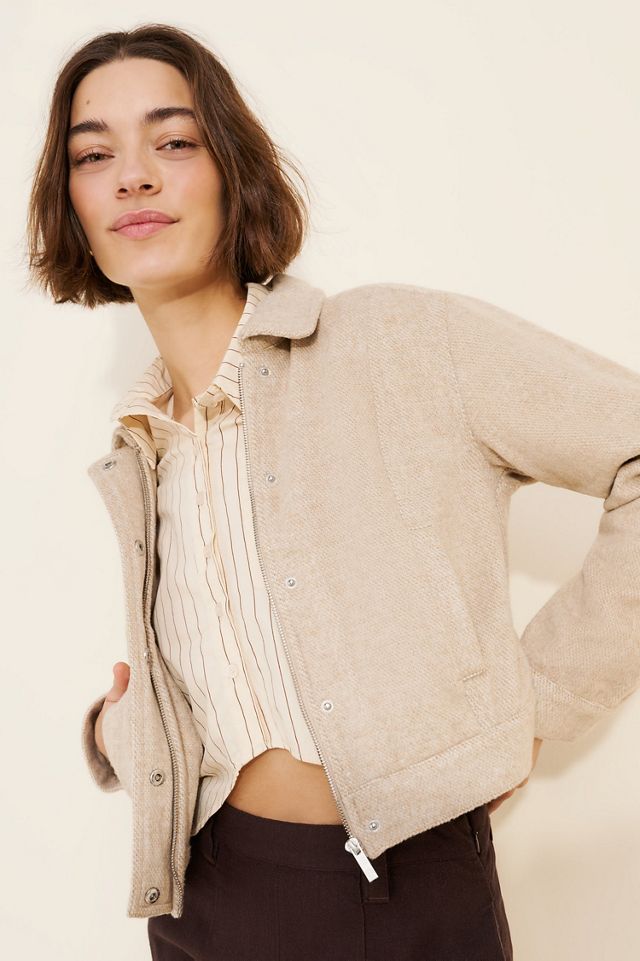 Habitual Textured Zip Front Jacket #1