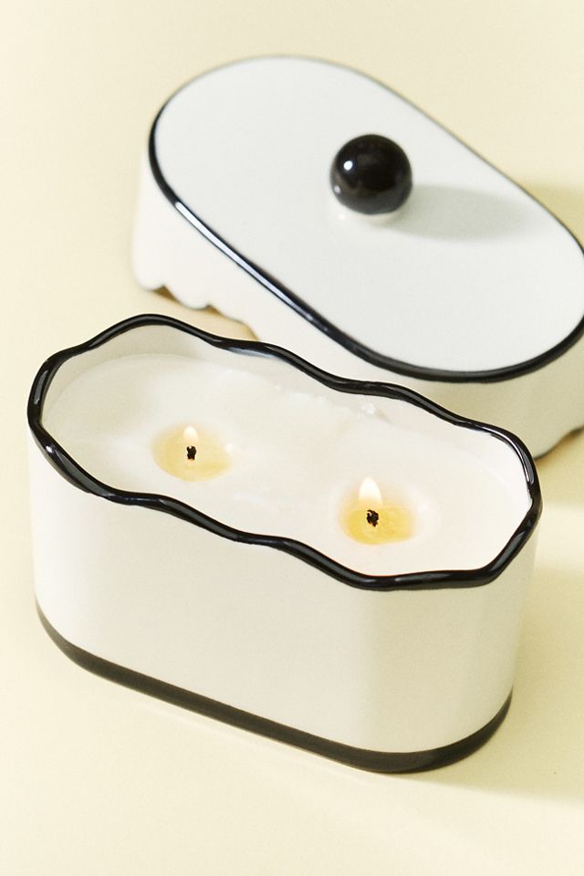 Cherie Floral Black Fig & Olive Lidded Porcelain Candle #2