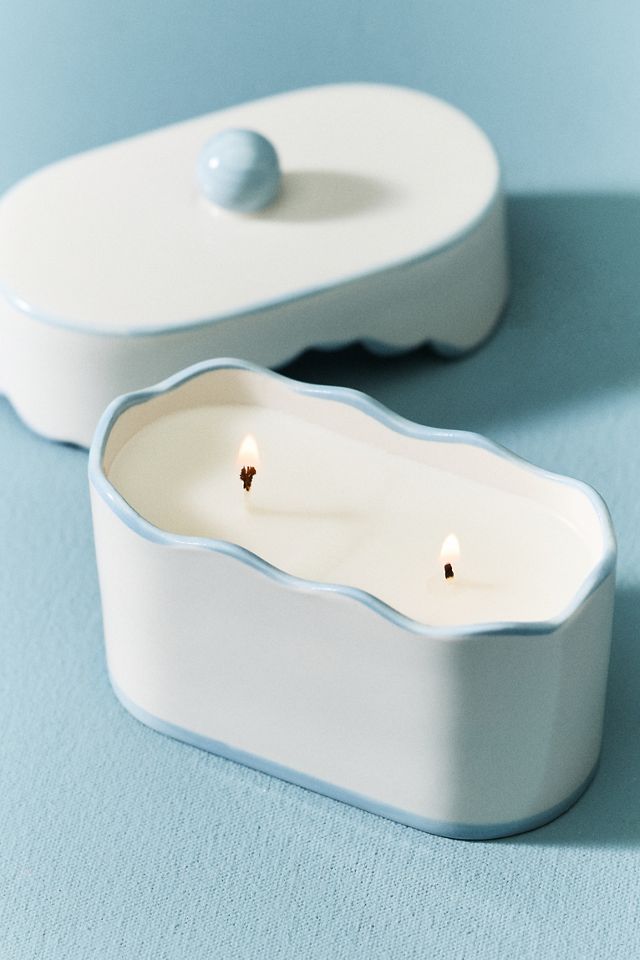 Cherie Floral Lavender & Thyme Lidded Porcelain Candle #2