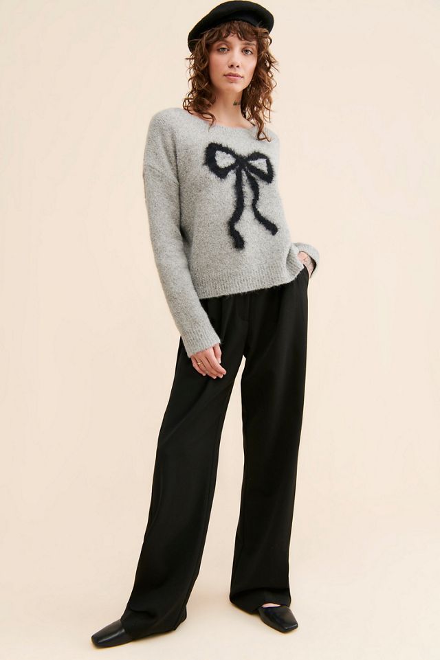 Maeve Bow Icon Shimmer Sweater #4