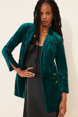 green velvet blazer dress Men's Green Velvet Blazer and Black Pant for Wedding and Party 38 / 36 main image 0