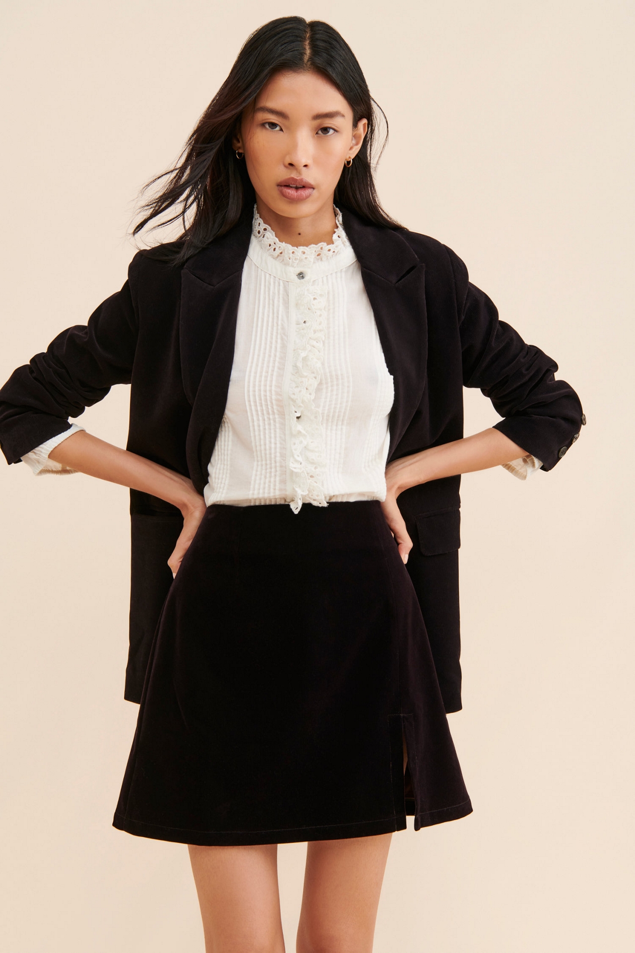 FRENCHMAUVE Emma Corduroy Mini Skirt