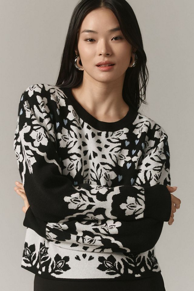 Maeve Cropped Crewneck Sweater #4