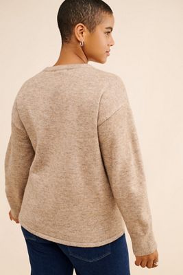 Eloquii Wool Blend Belted Wrap Sweater