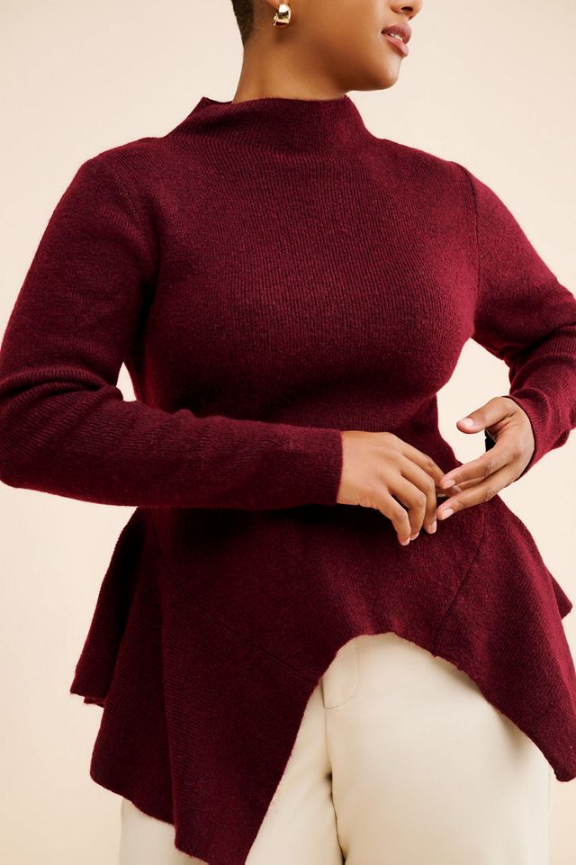 Eloquii Wool Blend Peplum Sweater #2