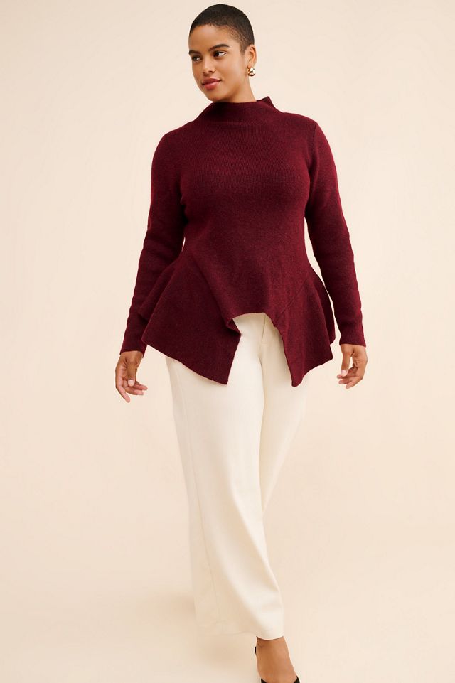 Eloquii Wool Blend Peplum Sweater #3