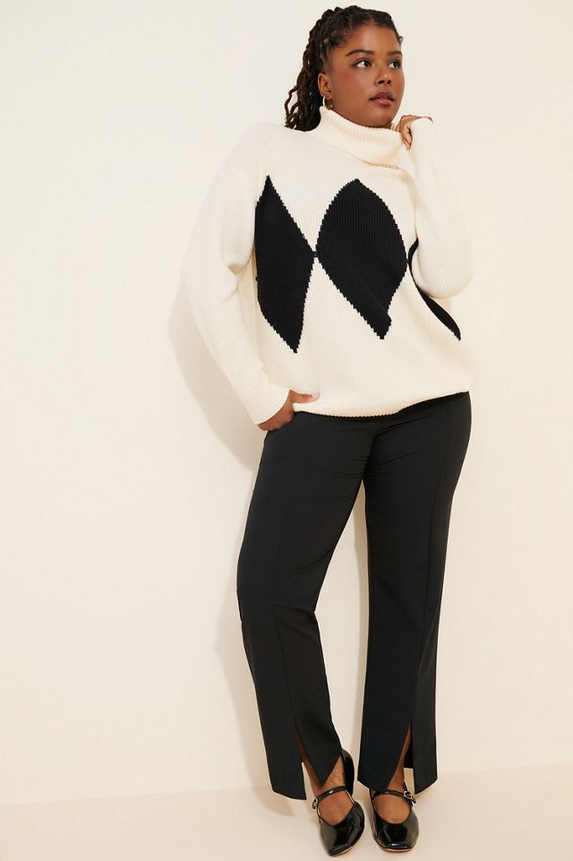 Eloquii Argyle Turtleneck Sweater #1