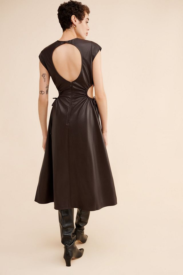 ASTR the Label Miranda Vegan Leather Midi Dress #1