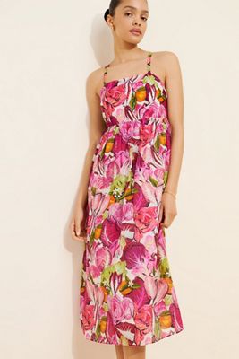 Rachel Antonoff Rebecca Silk Blend Midi Dress