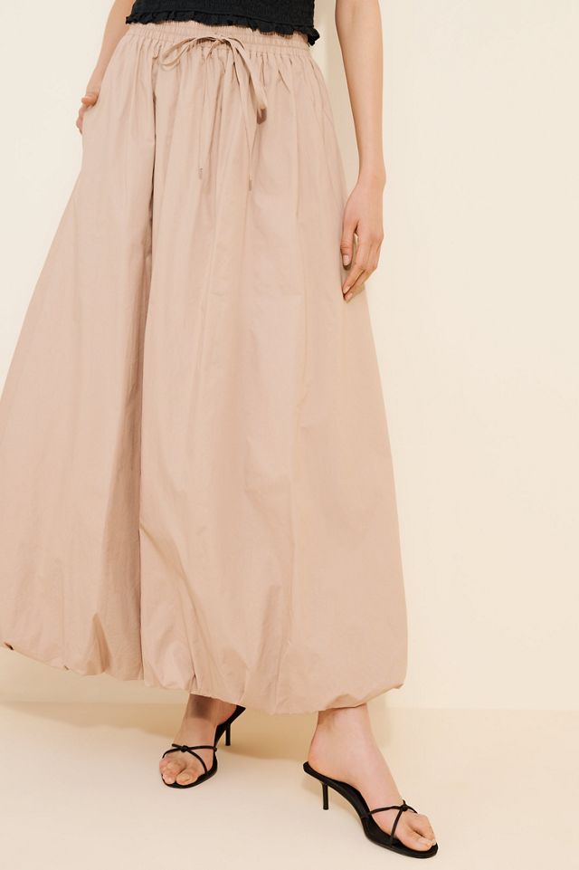 en elly Drawstring Bubble Maxi Skirt #2