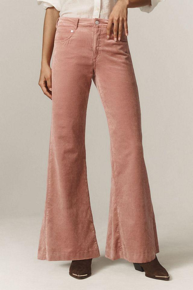 Pilcro The Adi Mid-Rise Frayed Relaxed Flare Jeans: Velvet Edition #1