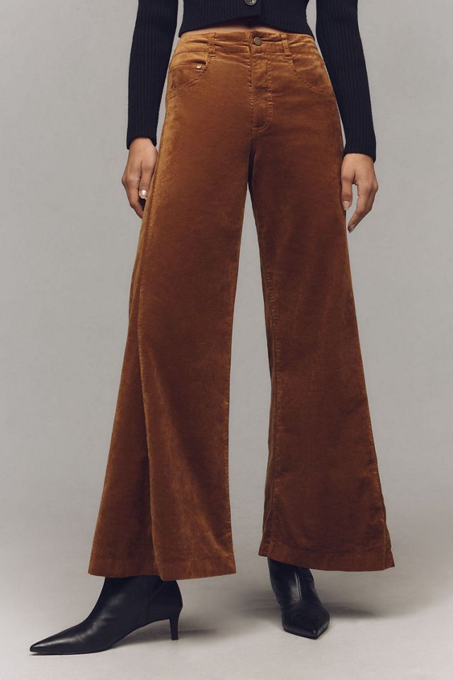 Pilcro The Adi Mid-Rise Frayed Relaxed Flare Jeans: Velvet Edition #4