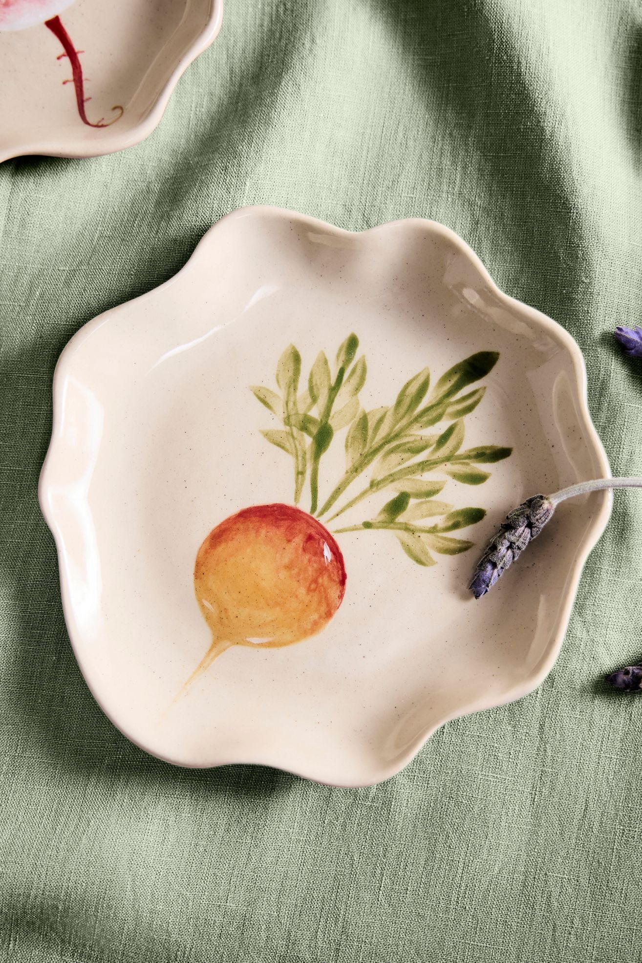 Vegetable Garden Stoneware Side Plate - Beet, One Size