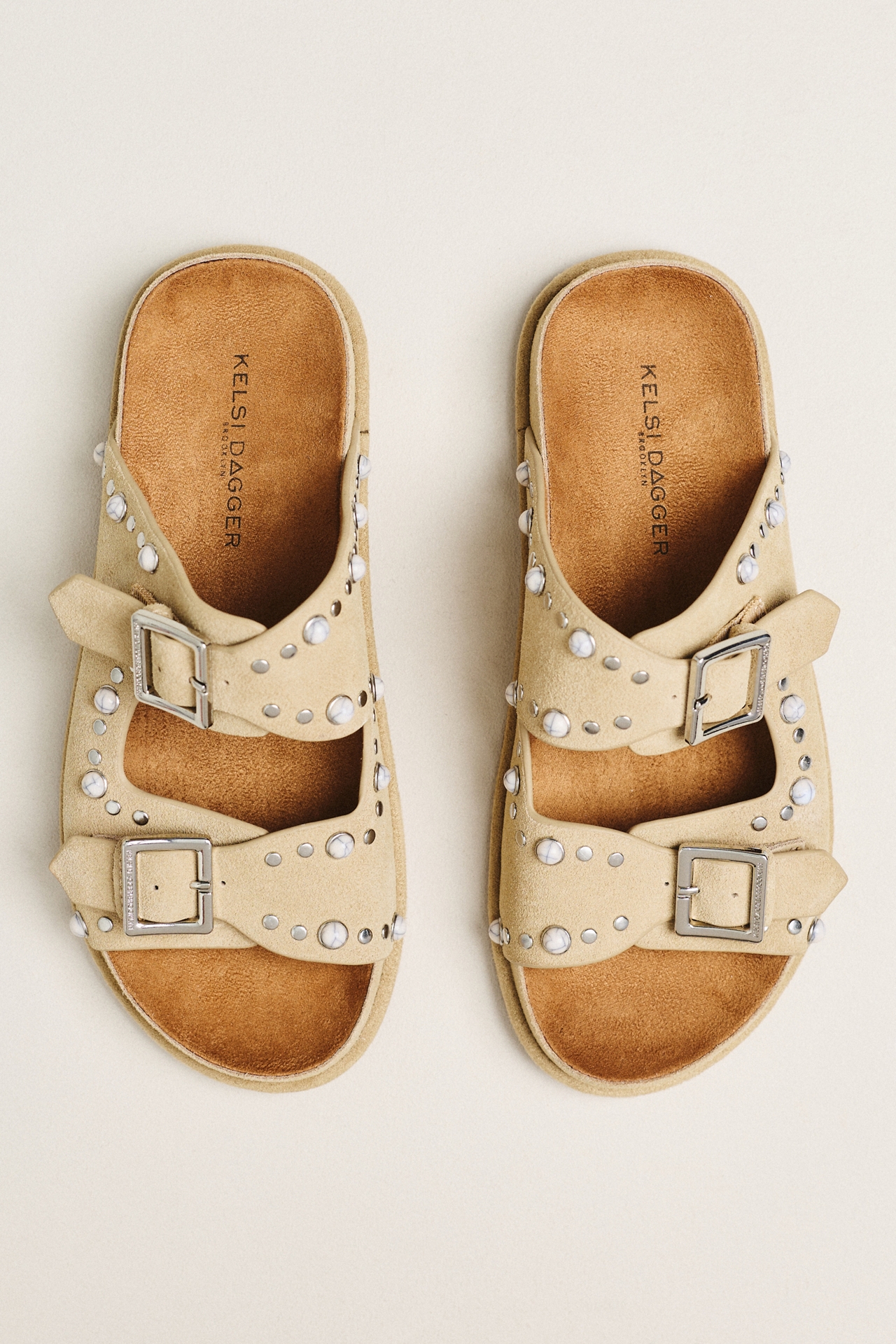Kelsi Dagger Brooklyn Studded Double-Strap Sandals