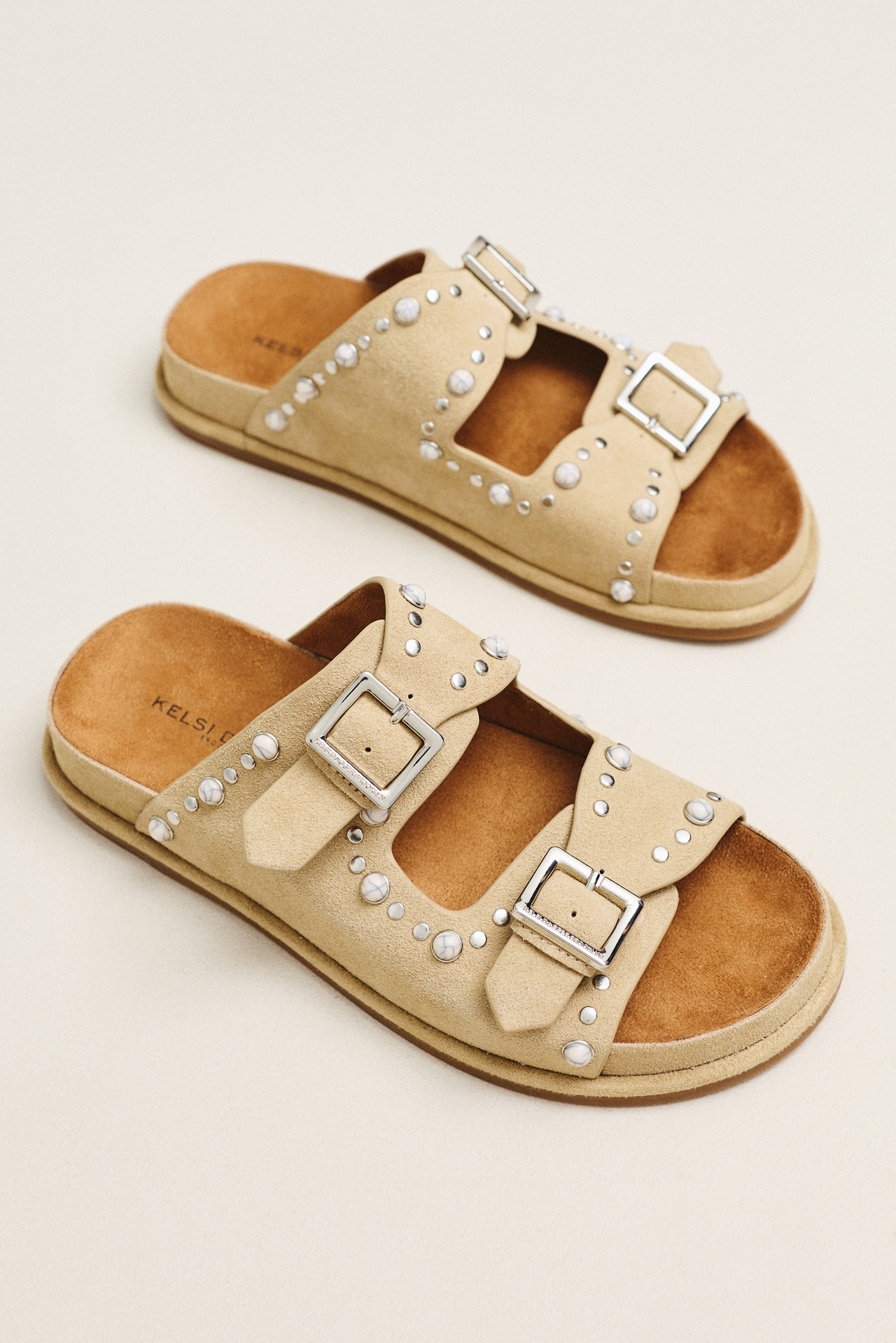 Kelsi Dagger Brooklyn Studded Double-Strap Sandals