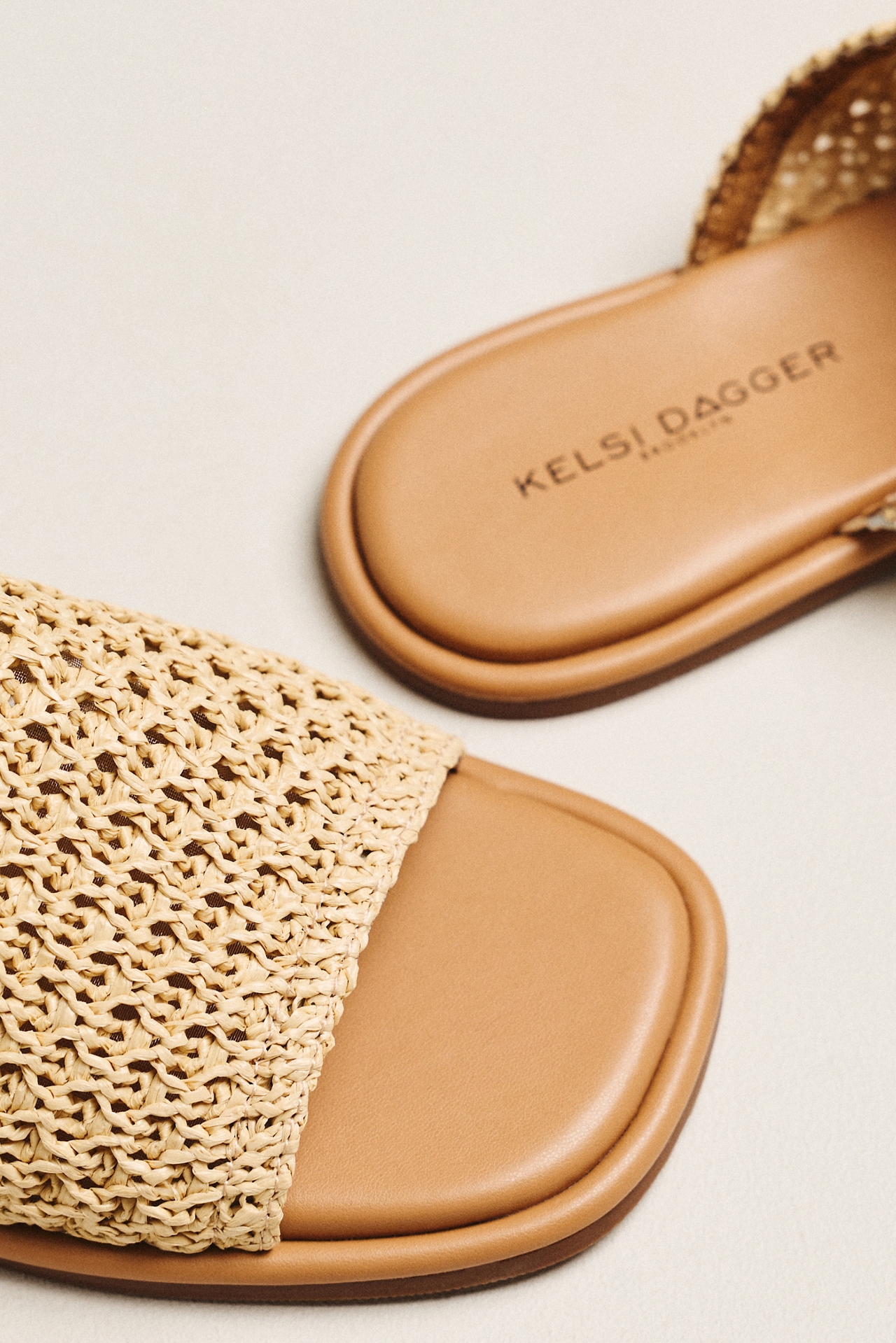 Kelsi Dagger Brooklyn Benny Netted Raffia Slides