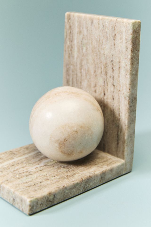 Marble Sphere Bookends #2