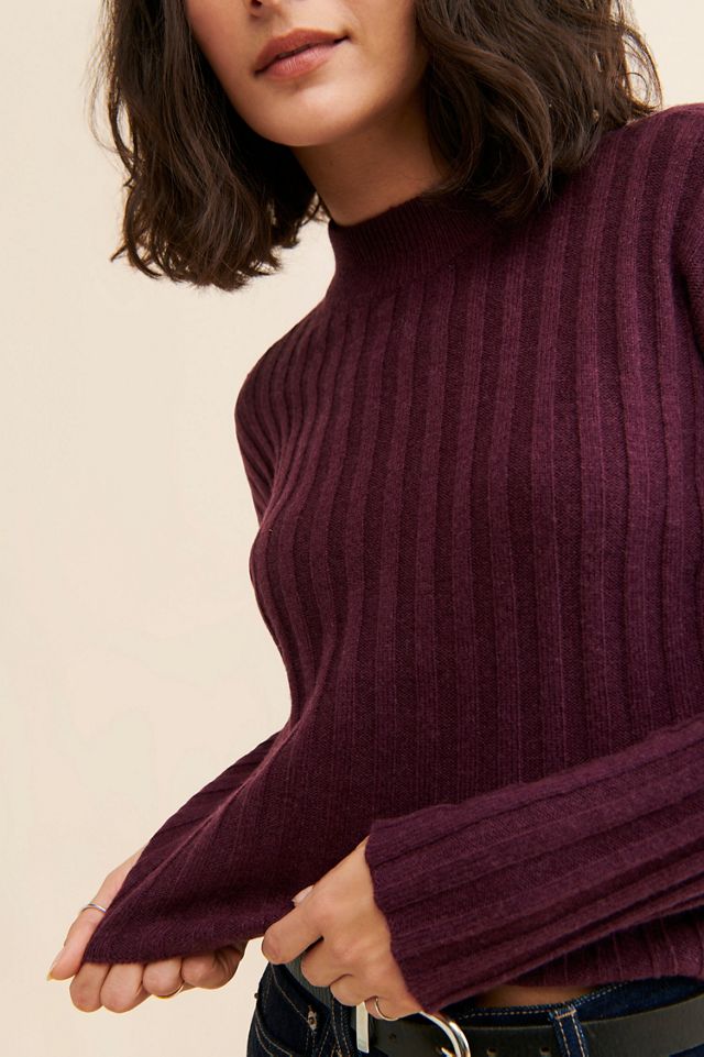 Madewell Levi Ribbed Mockneck Cropped Sweater #1