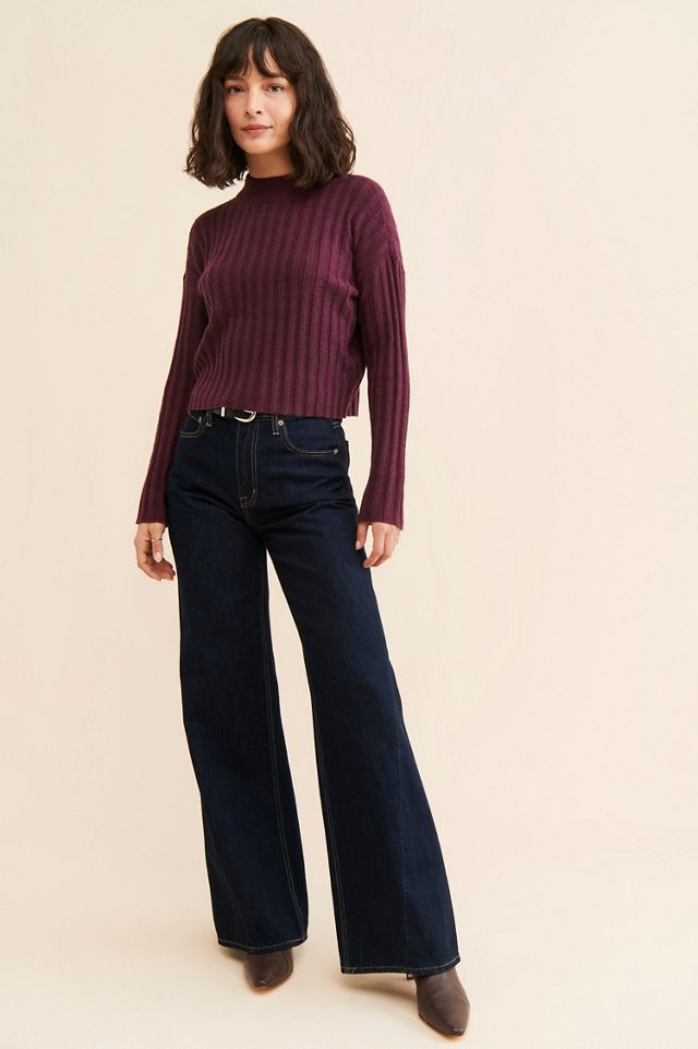 Madewell Levi Ribbed Mockneck Cropped Sweater #2