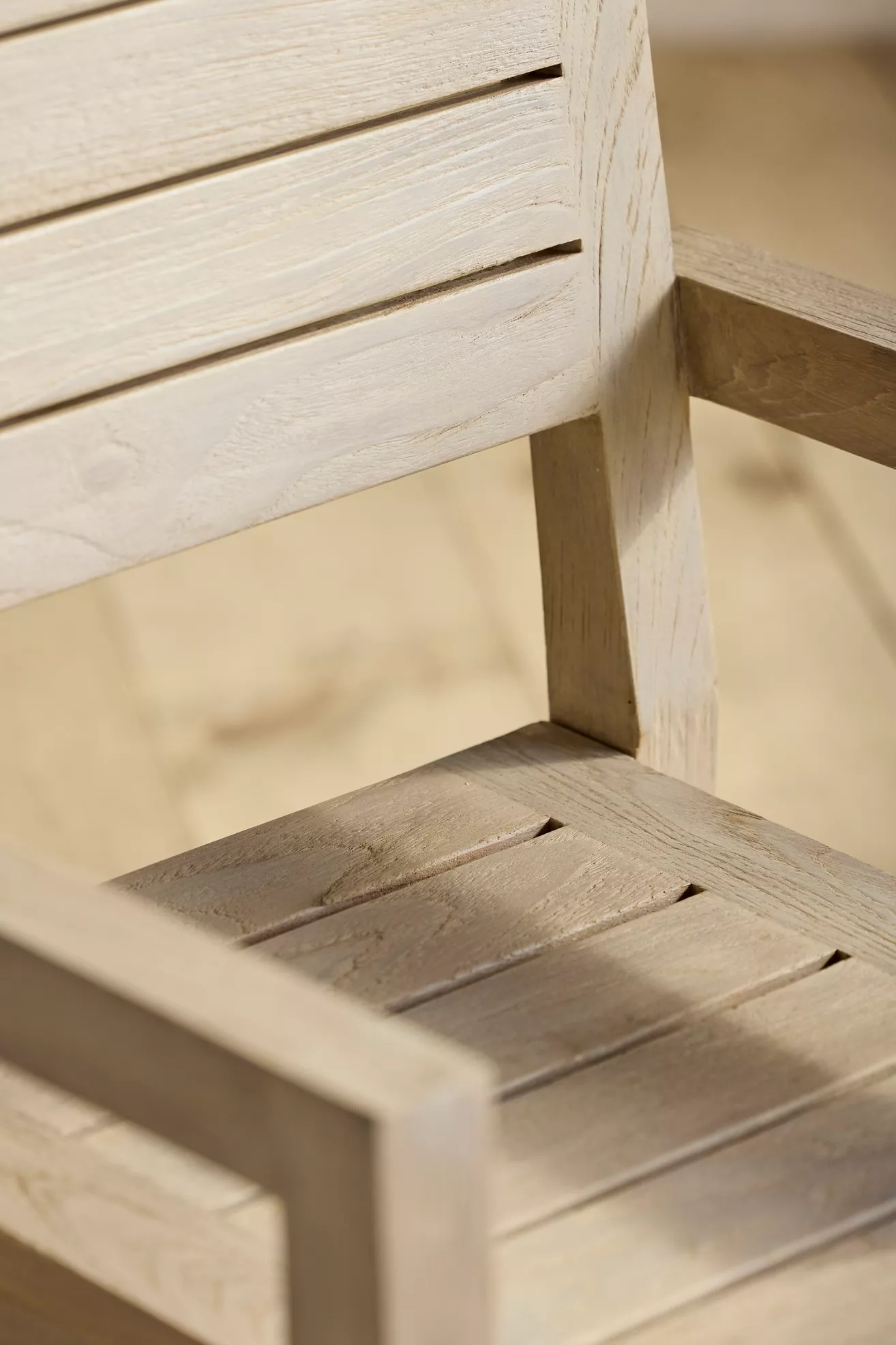 Corner of chair showing join and grain