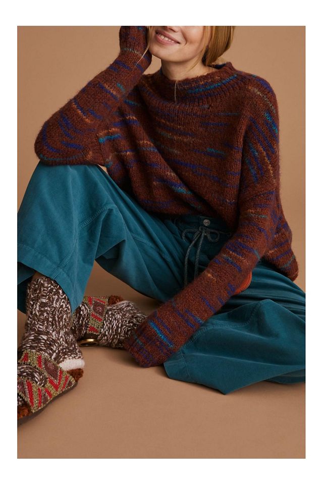 Space-Dyed Mock Neck Sweater #3