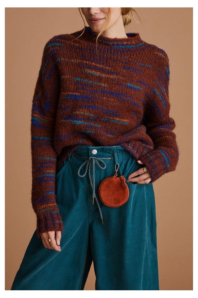 Space-Dyed Mock Neck Sweater #1