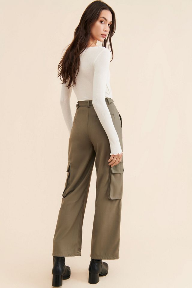 Moon River Buckle Cargo Pants #1