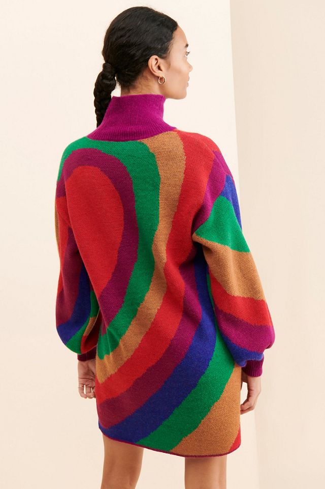 FARM Rio Rainbow Wild Hearts Sweater Dress #2