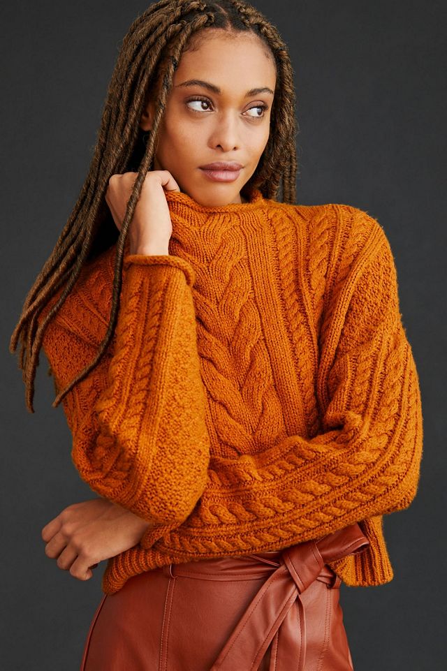Mock Neck Knit Sweater #3
