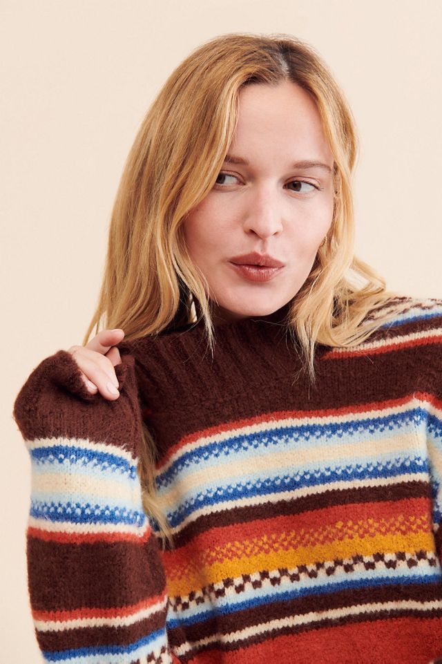 Callahan Lora Striped Turtleneck Sweater #2