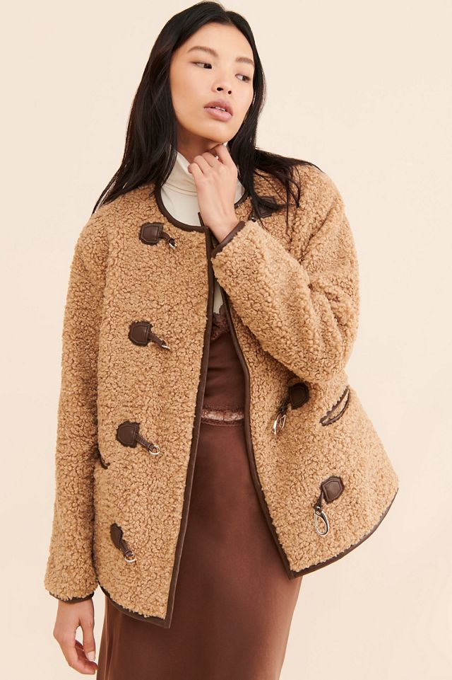 Avec Les Filles Faux Fur Toggle Coat #4