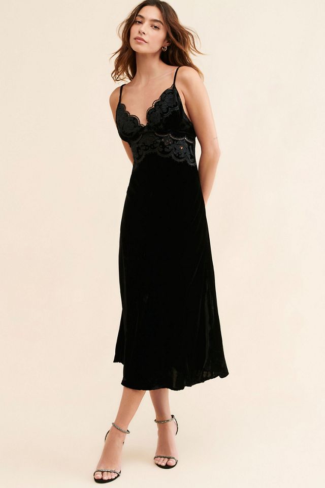FARM Rio Richelieu Velvet Slip Dress #4
