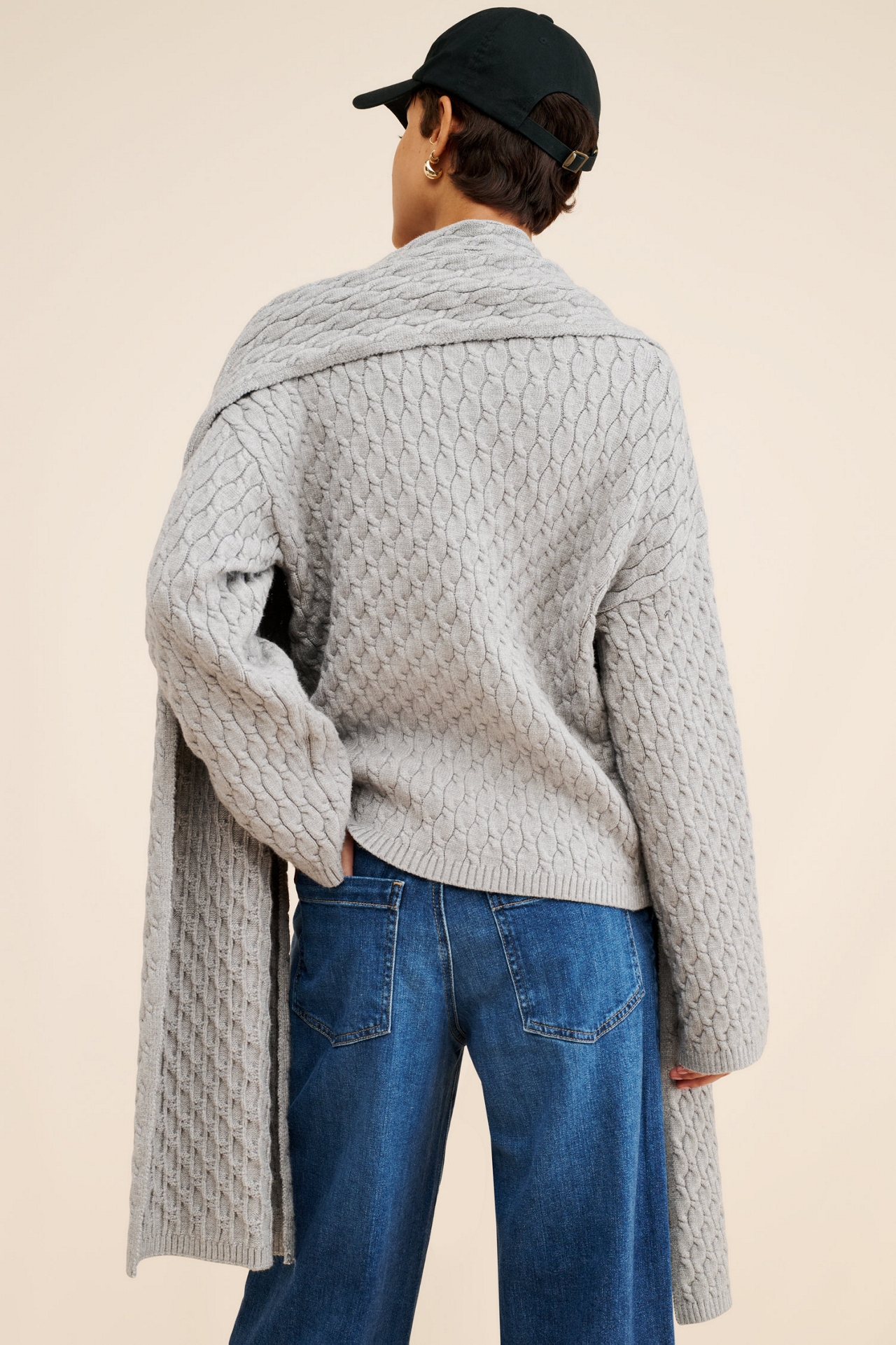 4th & Reckless Gabriel Cable Knit Twofer Sweater