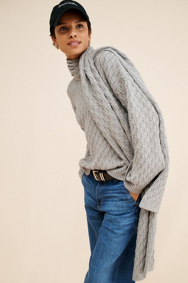 4th & Reckless Gabriel Cable Knit Twofer Sweater | Anthropologie