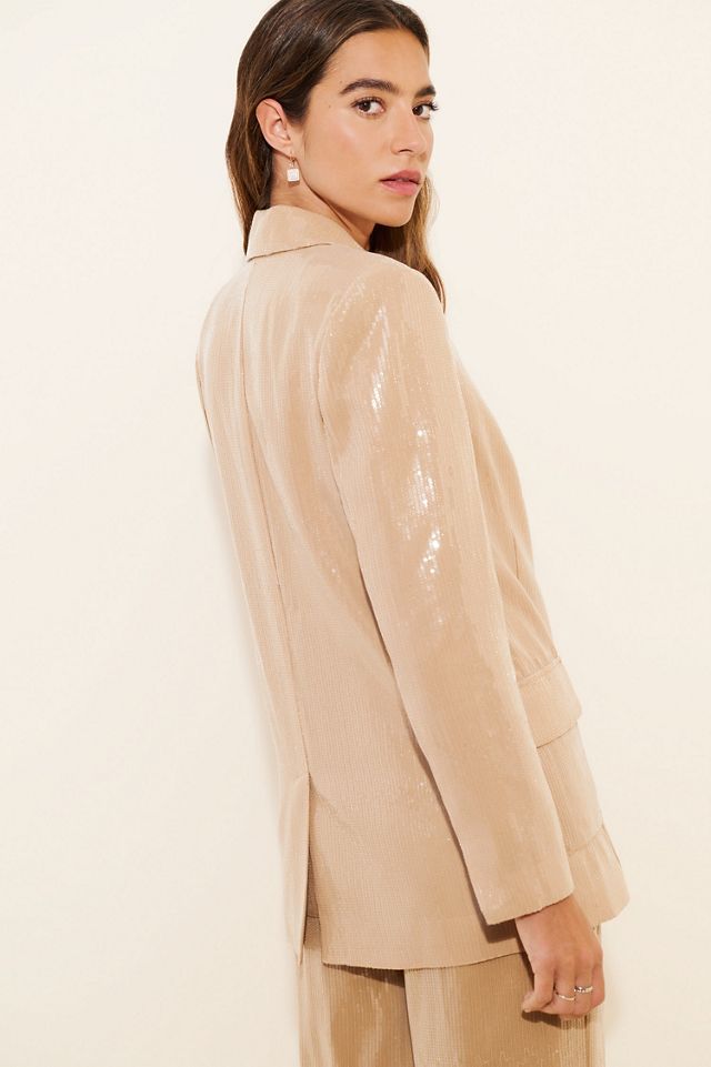 Hutch Asymmetrical Sequin Blazer #1