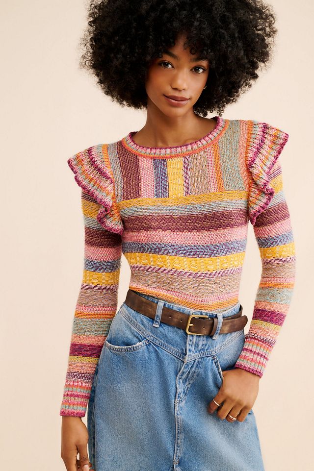 Pilcro Ruffled Sweater #4