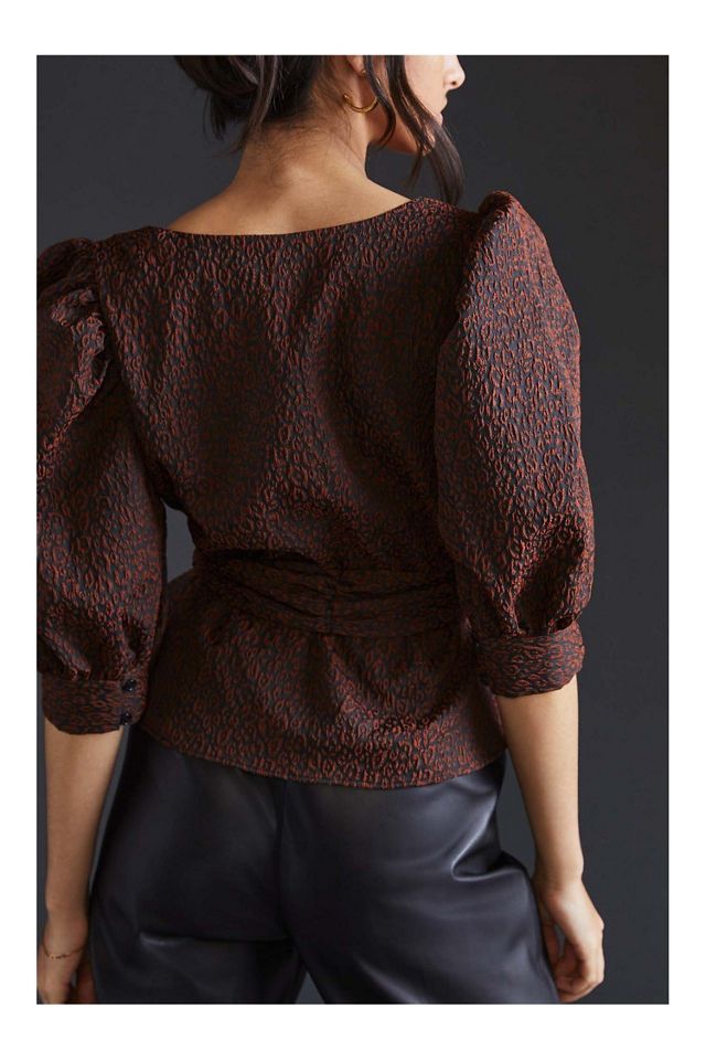 Hutch Jacquard Wrap Blouse #2