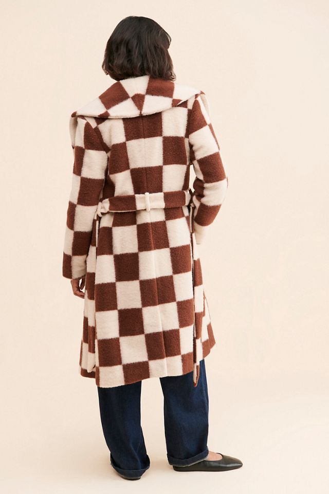 Hutch Checkerboard Fuzzy Overcoat #4