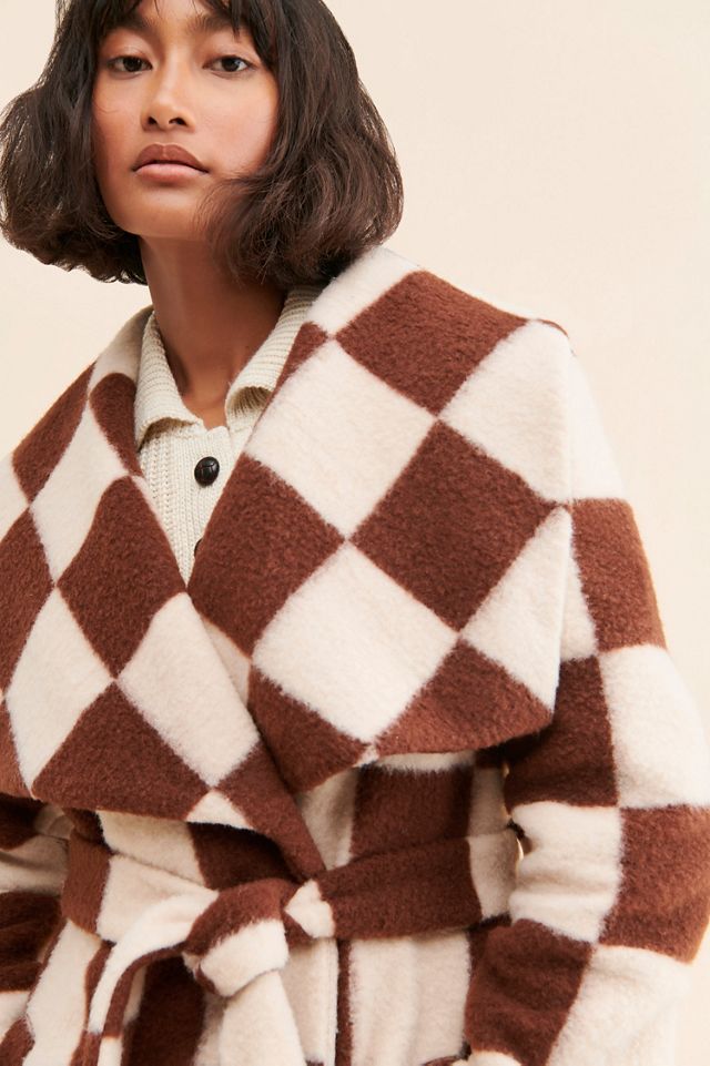 Hutch Checkerboard Fuzzy Overcoat #2