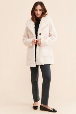 Noize Glenn Faux Fur Mix Coat